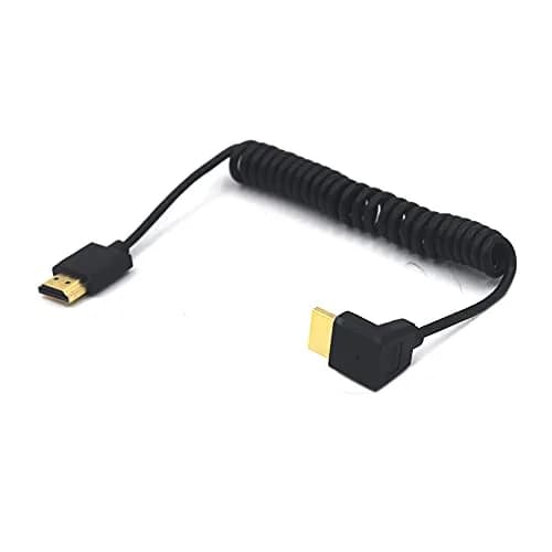 Kework 1.2m (3.9ft) HDMI 2.0 Coiled Cable with Up Angle Connector | Supports 4K@60Hz, 18Gbps thumbnail 3