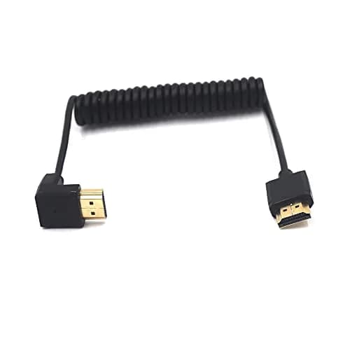 Kework HDMI 4K@60Hz Coiled Cable 1.2m (3.9ft) Downward Angle | High Speed 18Gbps thumbnail 2
