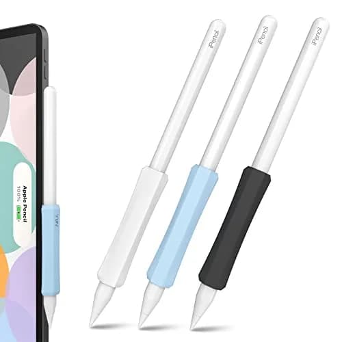 NIUTRENDZ Silicone Grip for Apple Pencil 2nd Gen & USB-C, 3 Pack Ergonomic Case Cover Sleeve | Comfortable Grip for Writing & Drawing thumbnail 1