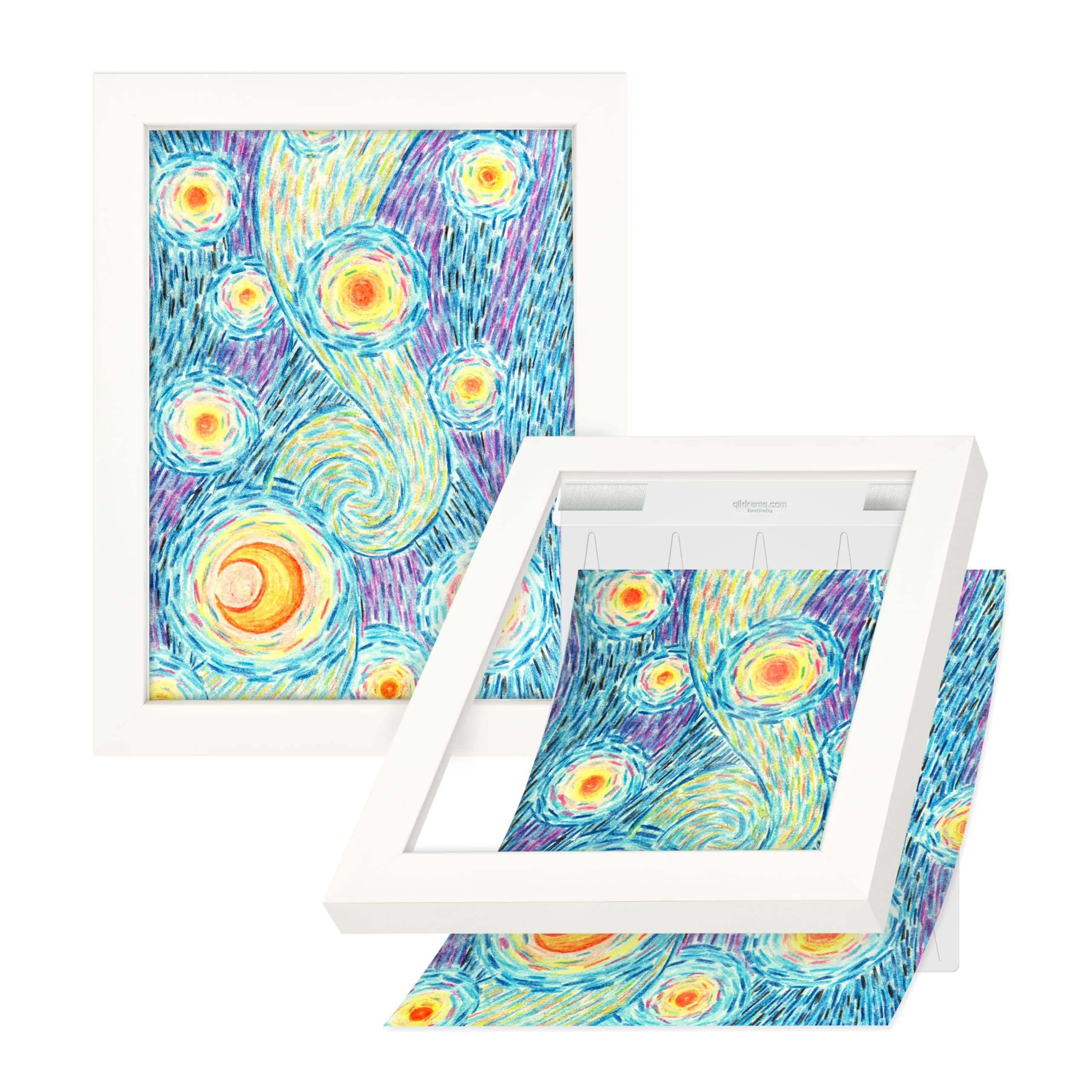 MCS QIK FRAME Artwork Frame, White, 9x12 in | Quick Change Design - main product image