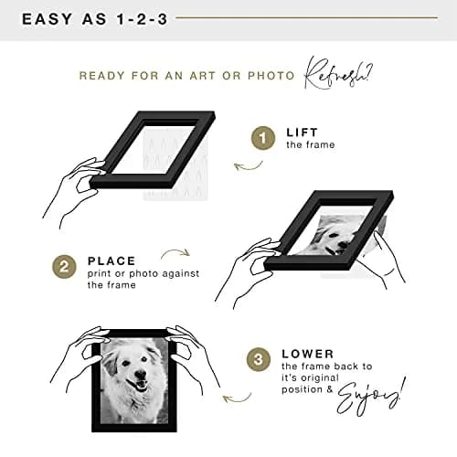 MCS QIK FRAME Artwork Frame, Black, 8.5 x 11 in | Quick Change Wall & Tabletop Display thumbnail 5