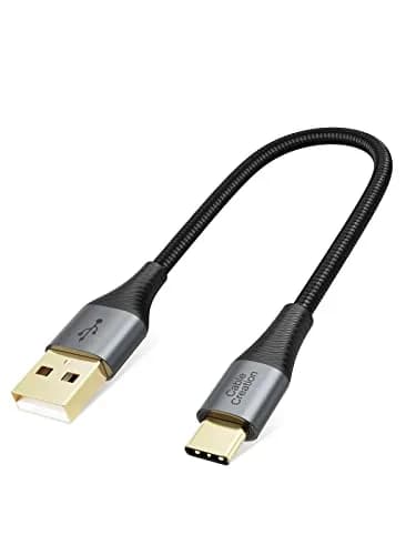 CableCreation Short USB A to USB C Cable 0.8ft (0.2m) | Braided Charger Cord for Fast Charging & Data Sync thumbnail 1