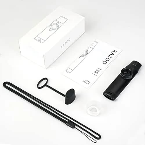 Ueteto Metal Kazoo with 5 Extra Membranes & Adjustable Tone | Black, Easy to Learn Musical Instrument for All Ages thumbnail 4