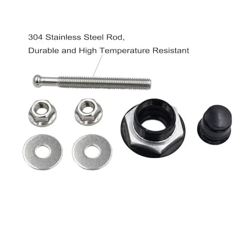 Woopeey 8 Pcs 1.25 inch (31.75mm) Black Push Button Quick Release Hood Pins | Universal Stainless Steel Rod Vehicle Hood Pins thumbnail 2