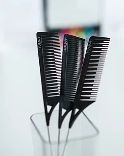 FRAMAR Dreamweaver Highlight Comb Set, Foiling Combs for Highlighting, 3 Sizes, Black | Static Free, Lightweight & Durable thumbnail 6