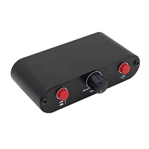 TENEALAY 2-Way RCA Stereo Audio Switch Input Signal Source Switcher Selector Splitter Box (2 in 1 Out / 1 in 2 Out) | Supports Volume Control & Mute thumbnail 3
