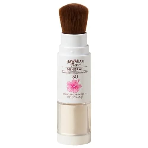 Hawaiian Tropic Mineral Powder Sunscreen Brush SPF 30, 0.15 Oz (4.4 ml) | Dermatologist Tested & Oxybenzone-Free thumbnail 1
