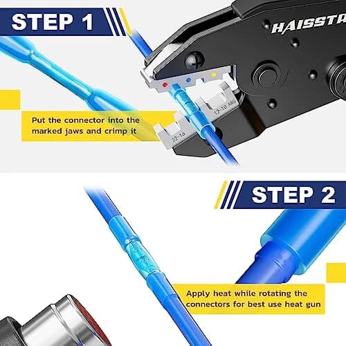 haisstronica 660PCS Heat Shrink Butt Connectors Kit, AWG 22-10, Waterproof, Tinned Copper | 3 Colors, 3 Sizes thumbnail 3