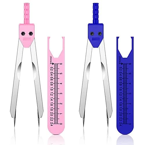 Frienda 2 Pieces Stainless Steel EKG Calipers Medical Caliper, Blue, Pink | Durable, Portable, Long-Lasting thumbnail 1