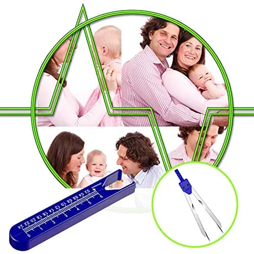 Frienda 2 Pieces Stainless Steel EKG Calipers Medical Caliper, Blue, Pink | Durable, Portable, Long-Lasting thumbnail 6