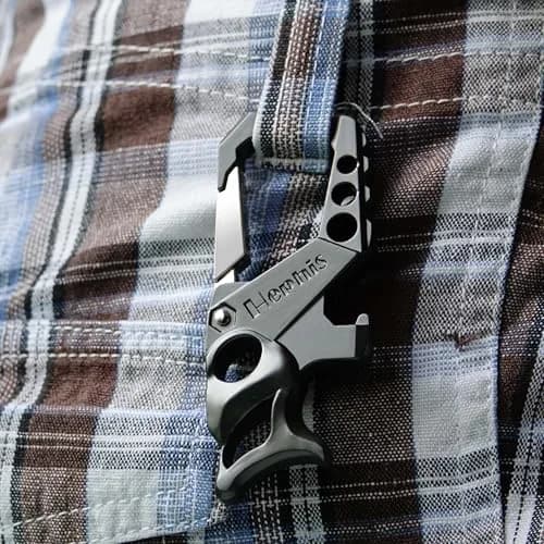 Hephis Heavy Duty Skull Metal Key Organizer, 57g | Multi-tool Keychain for Men thumbnail 2