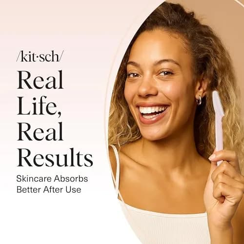 Kitsch Dermaplane Razor for Women Face – Blush, 12 Count (Pack of 1) | Gentle Exfoliation & Facial Hair Removal thumbnail 8
