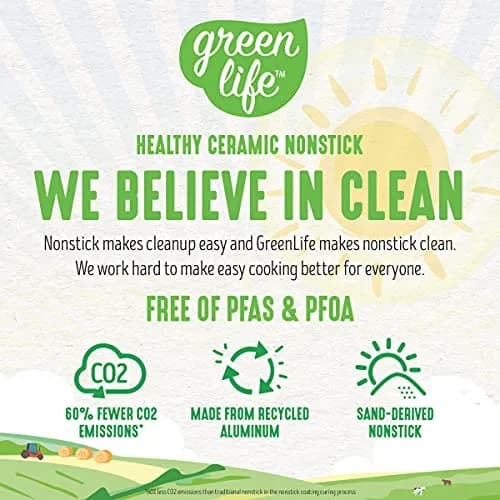 GreenLife Soft Grip 1QT & 2QT Saucepan Set | Healthy Ceramic Nonstick, Toxin-Free, Dishwasher Safe, Yellow thumbnail 5