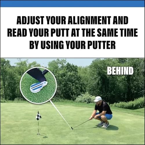 Alignment Ball Mark Blue Golf Ball Marker with 360° Rotating Alignment Aid | USGA Compliant thumbnail 8