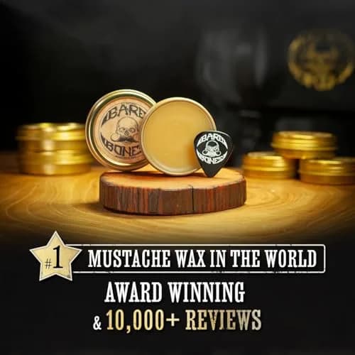 THE VINTAGE GROOMING CO. Bare Bones Mustache Wax Medium Hold 1 oz (28.35 g) | Tames Mustaches with Natural Ingredients thumbnail 5