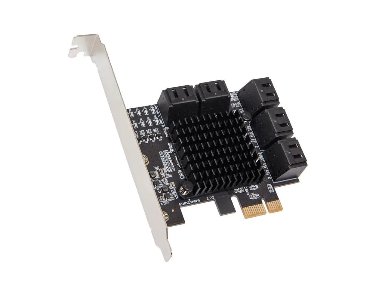 IO CREST 10 Port SATA Jmicron PCIe Expansion Card (SY-PEX40167)