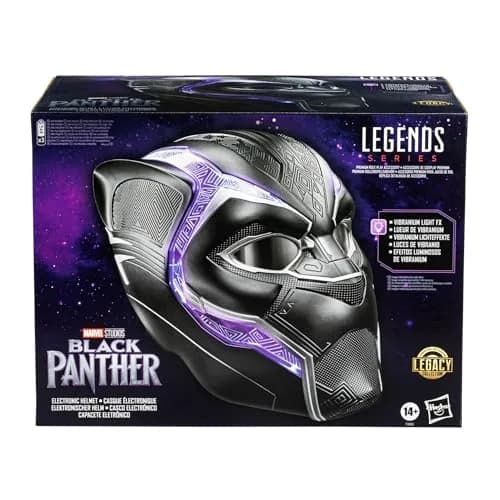 Marvel Legends Black Panther Electronic Roleplay Helmet | Movie-Accurate, Adjustable Fit, Vibranium FX thumbnail 8