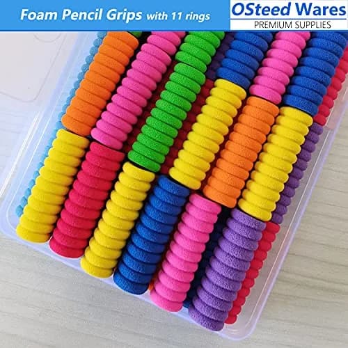 OSteed Foam Pencil Grips 50 Pcs (1.28cm Diameter) | Bulk Pack for Kids & Adults Handwriting Aid thumbnail 4