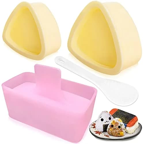 TAORISH Onigiri Mold 3 Pack Triangle Rice Ball Maker for Kid Lunch Bento & Home DIY | Durable Plastic thumbnail 1