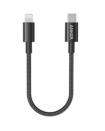 Anker Nylon USB C to Lightning Cable, MFi-Certified, 1 ft, Black | Durable Nylon Exterior & Fast Charging thumbnail 1