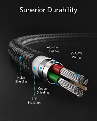 Anker Nylon USB C to Lightning Cable, MFi-Certified, 1 ft, Black | Durable Nylon Exterior & Fast Charging thumbnail 6