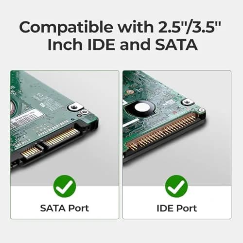 Unitek USB-C IDE/SATA Adapter for 2.5/3.5" HDD/SSD | Dual-Drive Support, 6Gbps thumbnail 7