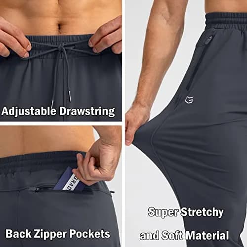 G Gradual Men's Sweatpants with Zipper Pockets Tapered Fit | Athletic & Versatile (XX-Large, Grey) thumbnail 5