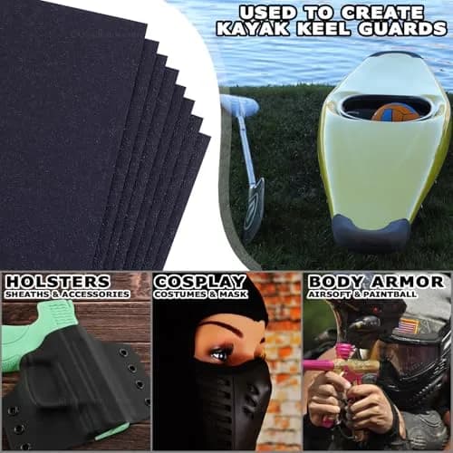 Holstex Kydex V Thermoform Sheet P1 Texture 1.52mm (0.060in) Black | 8 Pack for Holster Making thumbnail 2