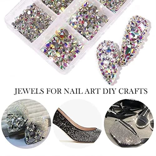 La Jolie Jasmin Gold Nail Rhinestones 735pcs | AB Crystals for Nail Art & Crafts thumbnail 4
