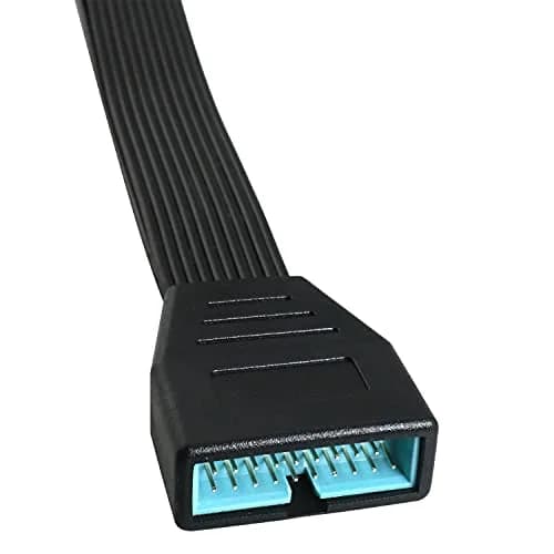 LUORNG USB 3.0 19/20 Pin Male to 20-pin Female Extender Cable 15cm (5.9in) | 5Gbps Data Transfer thumbnail 3