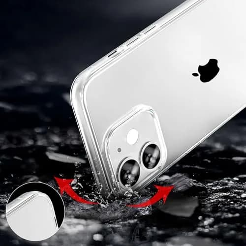 TENOC Clear Case for iPhone 12 & iPhone 12 Pro 6.1 Inch | Shockproof TPU Bumper with Camera Protection thumbnail 4