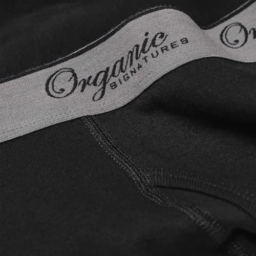 Organic Signatures Boxer Briefs 100% Organic Cotton Medium Black | Naturally Breathable Comfort thumbnail 6