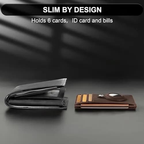Hawanik Slim Minimalist Front Pocket RFID Wallet 8.3cm x 10.4cm | Compact Leather Card Holder with Cash Pocket thumbnail 6