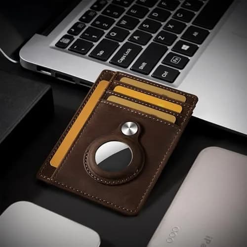 Hawanik Slim Minimalist Front Pocket RFID Wallet 8.3cm x 10.4cm | Compact Leather Card Holder with Cash Pocket thumbnail 8