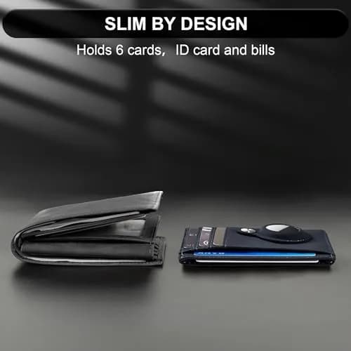 Hawanik Slim Minimalist Front Pocket Air Tag Wallet Thin Card Holder Wallet thumbnail 5