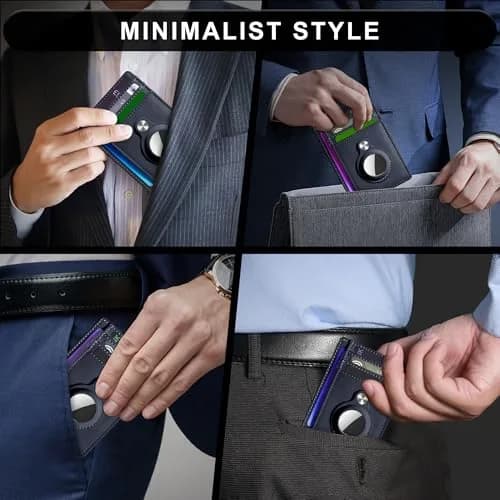 Hawanik Slim Minimalist Front Pocket Air Tag Wallet Thin Card Holder Wallet thumbnail 6