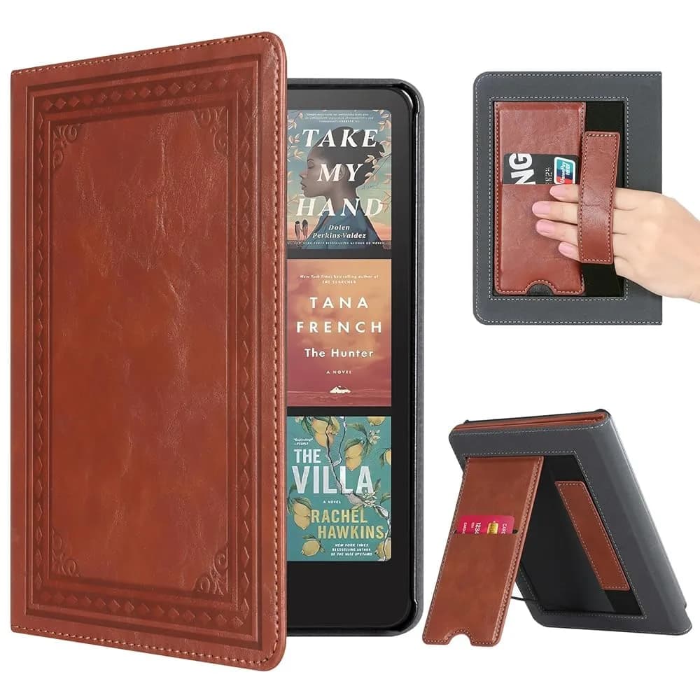 CoBak Case with Stand for Kindle Paperwhite 12th Gen 2024 Released (7") & Colorsoft Signature Edition | Vintage PU Leather Folio with Auto Sleep Wake - main product image