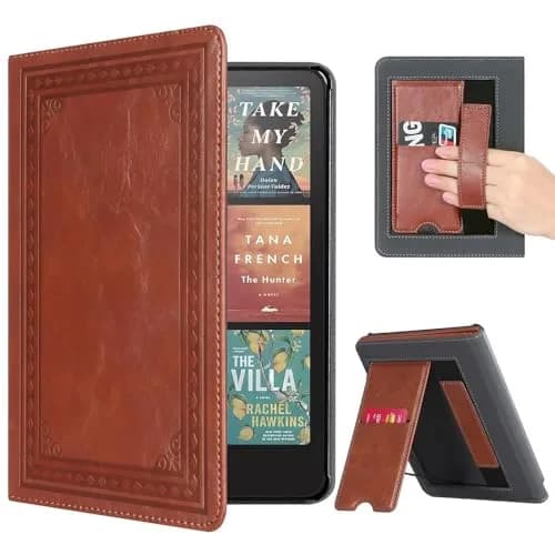 CoBak Case with Stand for Kindle Paperwhite 12th Gen 2024 Released (7") & Colorsoft Signature Edition | Vintage PU Leather Folio with Auto Sleep Wake thumbnail 1