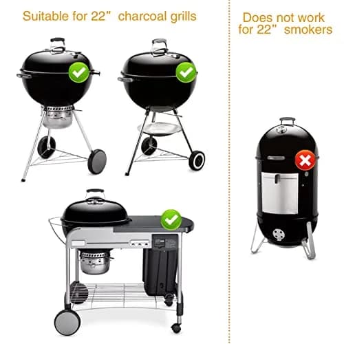 GazyGrill 22-1/2-Inch One-Touch Cleaning System Kit for Weber Kettle Grills | Silver thumbnail 5