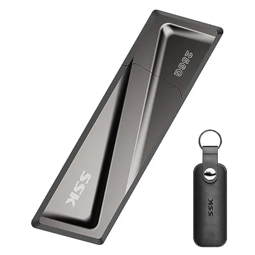 SSK 256GB USB Flash Drive up to 550MB/s USB 3.2 Gen2 Externel Thumb Drive | Fast Data Transfer & Durable Zinc Alloy thumbnail 1