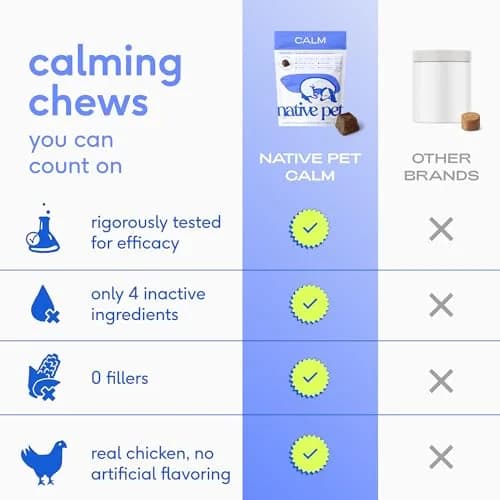 Native Pet Calming Chews for Dogs - Air-Dried Chicken Flavor, 60 Chews | Supports Calmness & Emotional Balance thumbnail 4