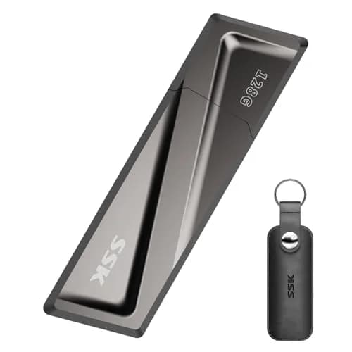 SSK 128GB USB Flash Drive up to 550MB/s USB 3.2 Gen2 | Fast Transfer & Durable Zinc Alloy Shell thumbnail 1