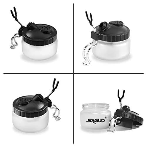 SAGUD 19 Piece Airbrush Cleaning Kit with Glass Pot & Tools | 10cm x 10cm x 10cm thumbnail 2
