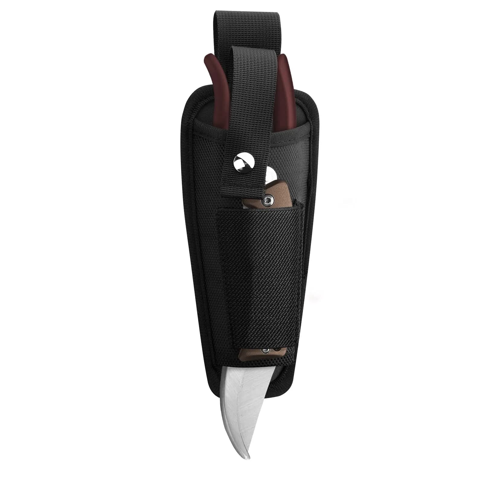 Homakover 2 Pack 1680D Utility Holster Pouch Holder for Pruning Shears & Folding Knife | Fits Tools Up to 8 Inches — 1pcs 1680D Fabric