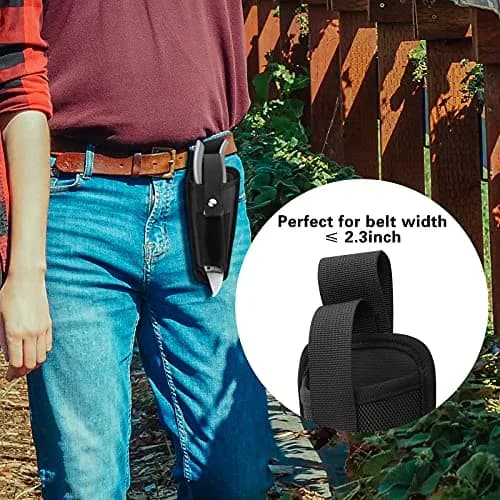 Homakover 2-Pocket Tool Pouch Holder for Pruning Shears & Folding Knife | Fits Tools Up to 8 Inches thumbnail 4