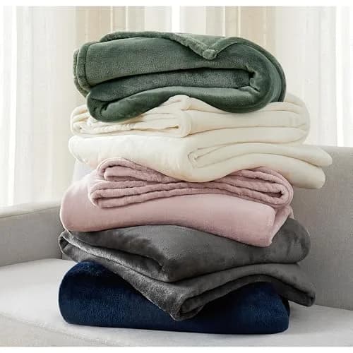CANNON Solid Plush Blush Polyester Twin XL Blanket | 100% Polyester, Oeko-TEX Certified (70-120 chars) thumbnail 3