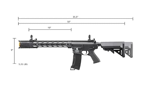 Lancer Tactical Gen 2 Polymer Airsoft M4 Interceptor SPR with 130 Rnd Mid Mag | Lightweight & Durable thumbnail 6