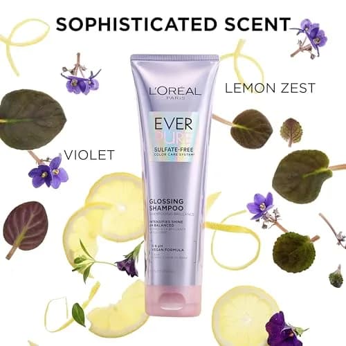 L'Oreal Paris Vegan Sulfate-Free Glossing Shampoo 8.5 Fl Oz | Intense Shine & Smoothness, pH Balanced, Argan Oil Infused thumbnail 5