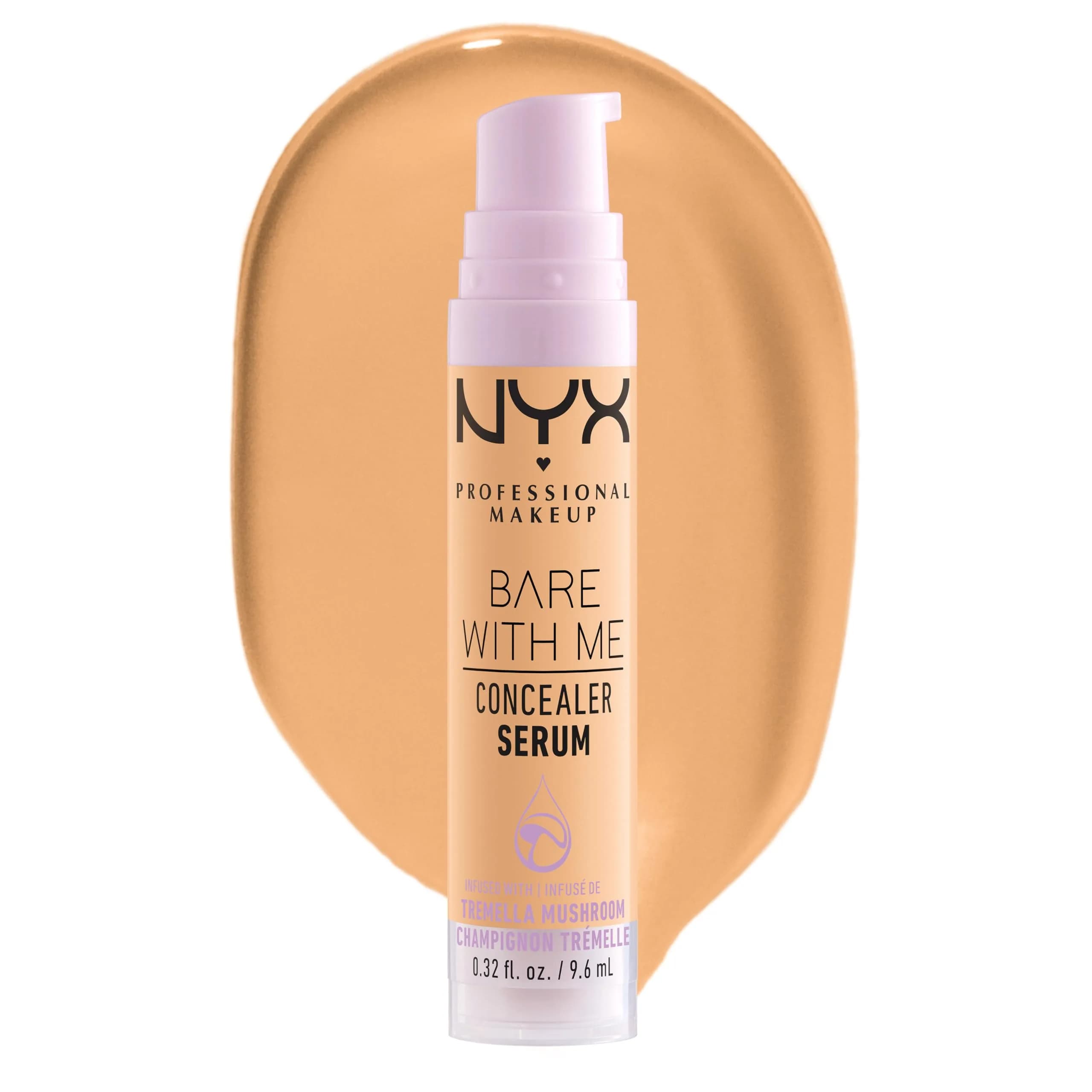 NYX PROFESSIONAL MAKEUP Bare With Me Concealer Serum Camel 9.5ml (0.32 Fl Oz) | 24Hr Hydration — Golden