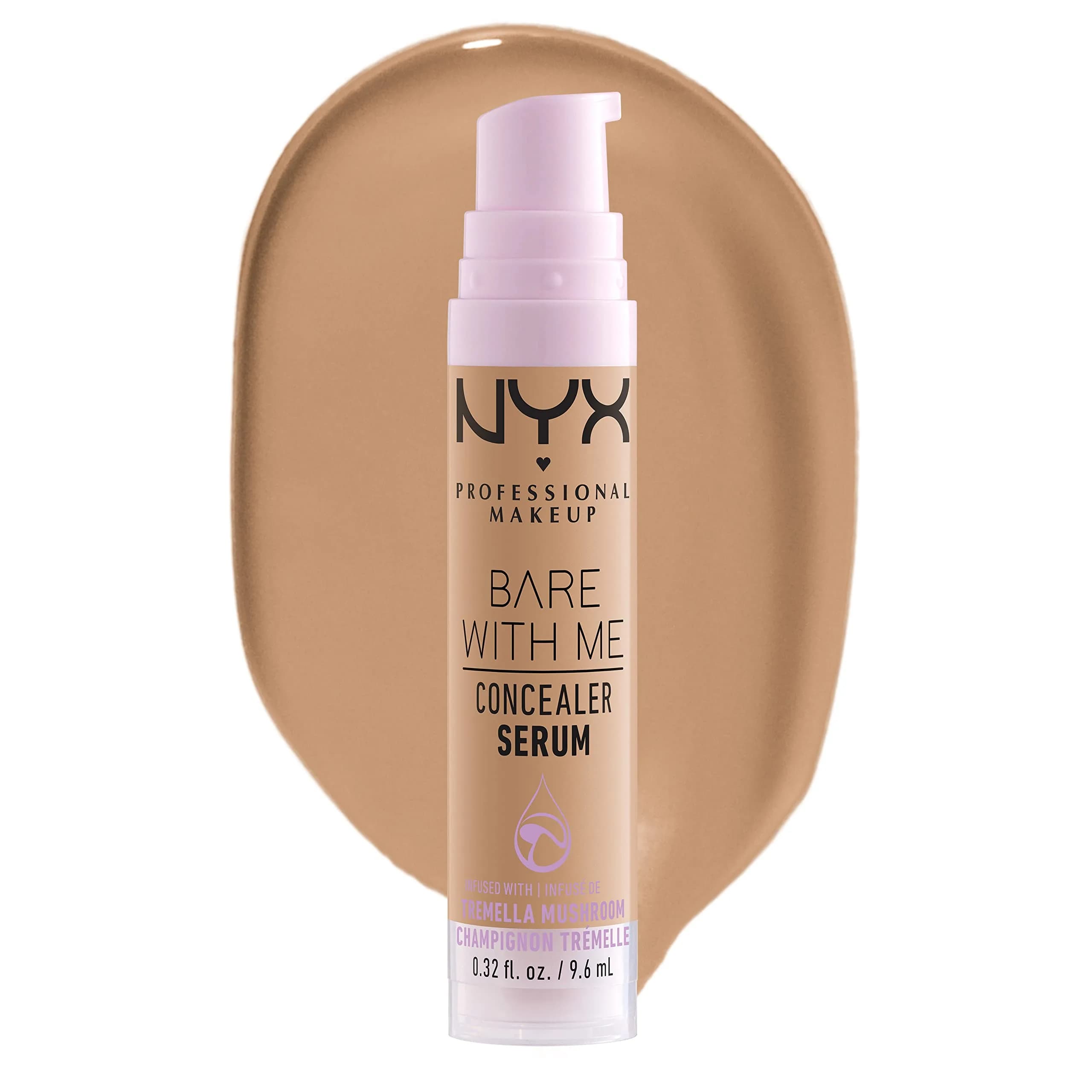 NYX PROFESSIONAL MAKEUP Bare With Me Concealer Serum Camel 9.5ml (0.32 Fl Oz) | 24Hr Hydration — Medium